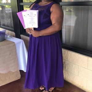 Deep Purple Bridesmaid Dress